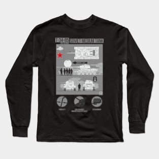 Infographics T 34 85 Long Sleeve T-Shirt